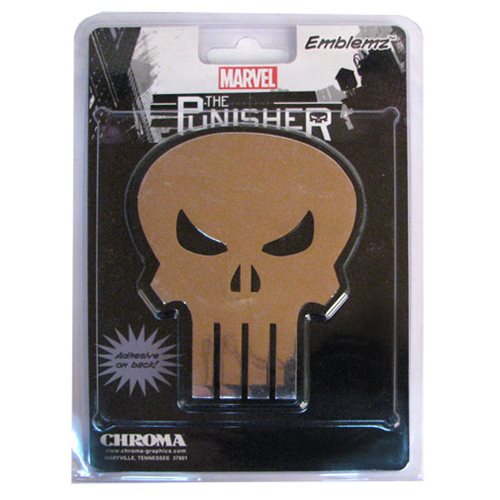 Punisher Skull Chrome Injection-Molded Emblem
